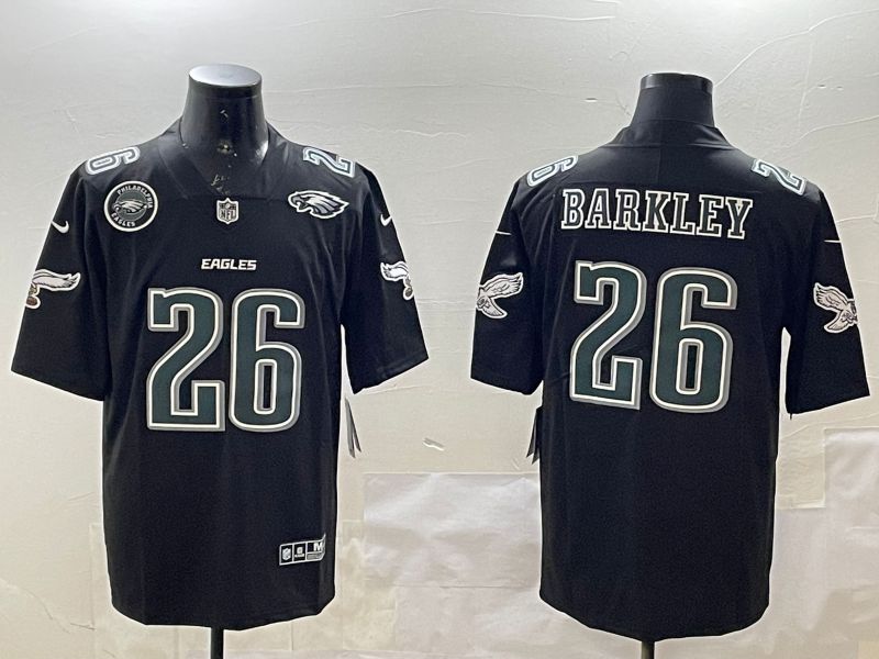Men Philadelphia Eagles #26 Barkley Black 2025 Nike Vapor Limited NFL Jersey style 1->philadelphia eagles->NFL Jersey